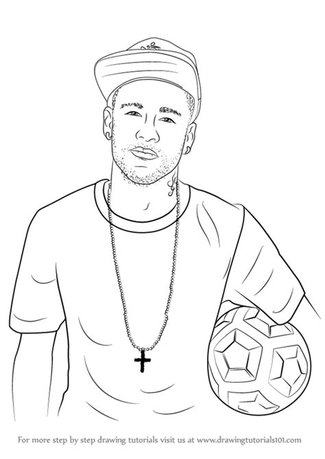 Learn How To Draw Neymar Jr Footballers Step By Step Drawing