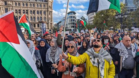 Nahost Konflikt Friedlicher Protest für Palästina in Frankfurt