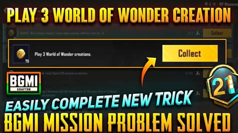 Play World Of Wonder Creations Bgmi Rp Mission Bgmi M Rp Mission