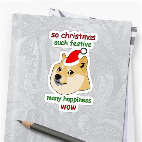 "So Christmas - Doge" Sticker by DanSoup | Redbubble