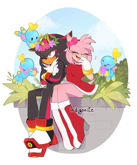 Indigonite On Twitter Shadow And Amy Hedgehog Art Sonic And Shadow