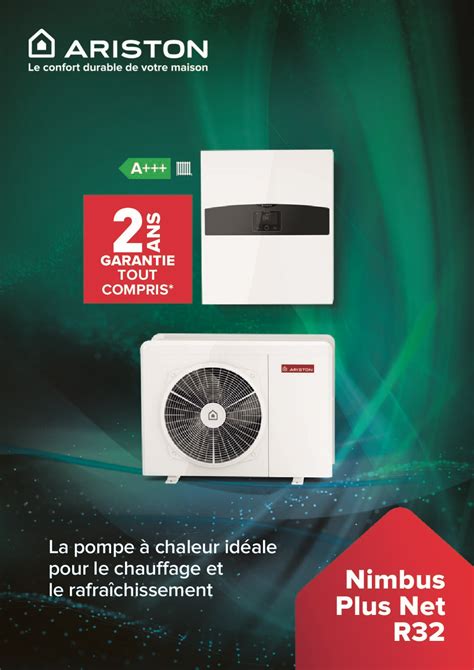 Pompe à chaleur Ariston NIMBUS PLUS 110 S NET