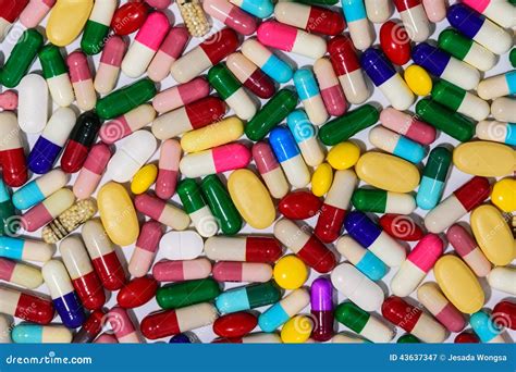 Medical Pills And Capsules Background Stock Image Image Of Group