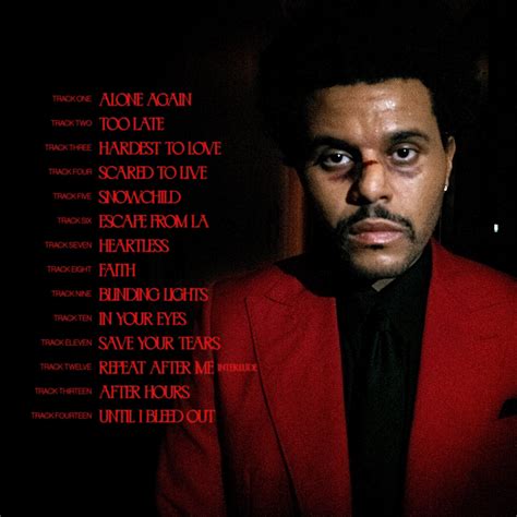 The Weeknd 公布《after Hours》专辑曲目列表 Nowre现客