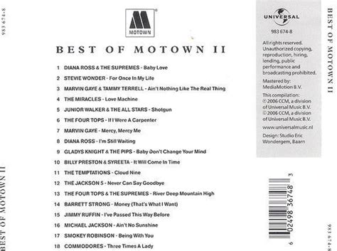 Best Of Motown Vol 2 Various Artists Cd Album Muziek