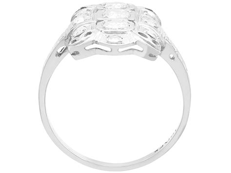 1920s Art Deco 114 Carat Diamond And 18k White Gold Dress Ring For