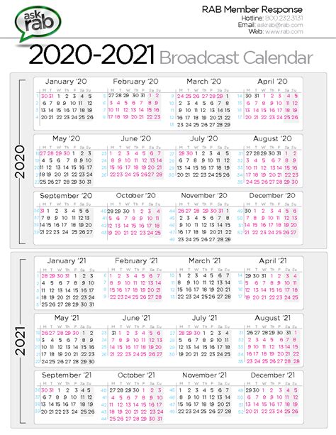 2024 Rab Broadcast Calendar Chicky Shanda