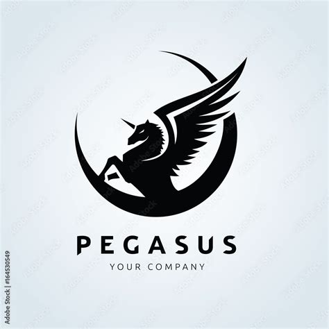 Pegasus vector logo template. Stock Vector | Adobe Stock