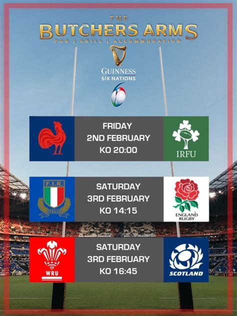 Guinness Six Nations Opening Weekend - Wales v Scotland, The Butchers ...