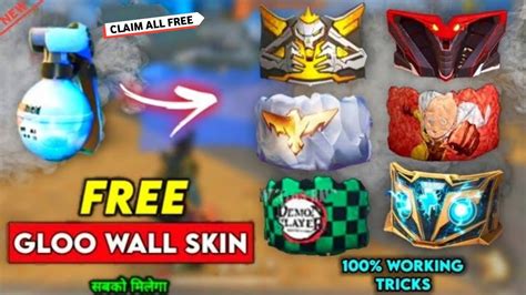 HOW TO GET FREE GLOO WALL SKIN IN FREE FIRE NEW LEGENDARY ALL GLOO