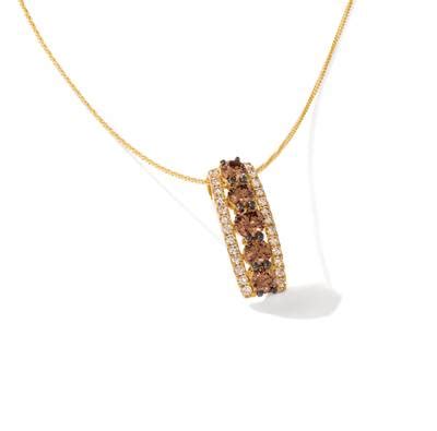 K Honey Gold Pendant Chocolate Diamonds Cts Nude Diamonds