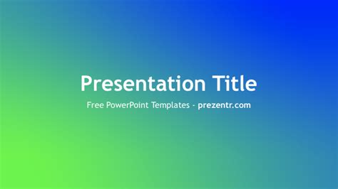 Free Blue to Green PowerPoint Template - Prezentr