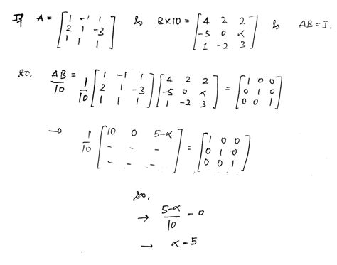 Let A 20c1and 1and1 2and1and 3 1and1and1 And 10 × B 20c4and2and2 5and0andalpha 1and 2and3 If B Is