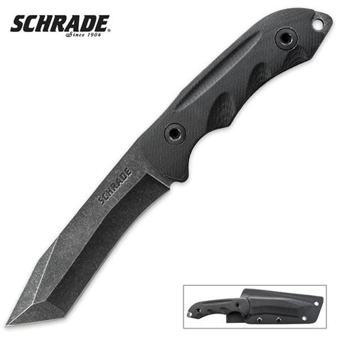 Schrade Fixed Blade Recurve Tanto Knife CHKadels Survival