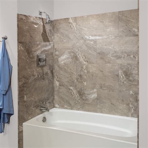 Palisade In X In Vinyl Wall Tile Shower Kit In Venetian Marble