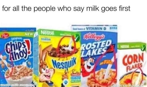 The Answer Was In Front Of Our Eyes Cereal Or Milk First Debate