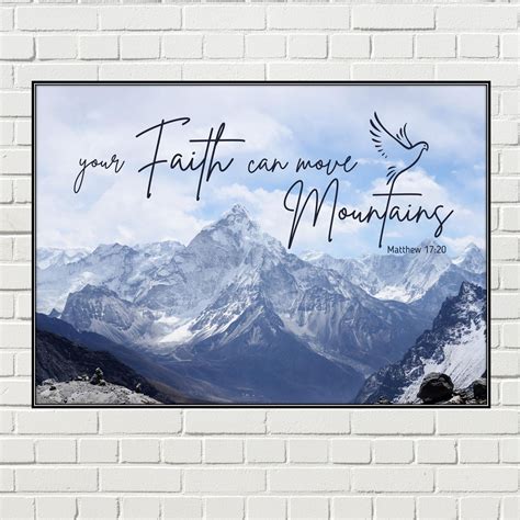 Faith Can Move Mountains Wall Art Landscape Photography Prints Bible