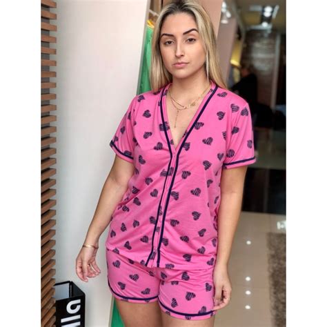 Pijama Americano Feminino Baby Doll Blogueirinha Aberto Es Para