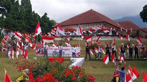 Hut Ri Ke 77 Seribu Merah Putih Berkibar Di Gedung Perundingan Linggarjati