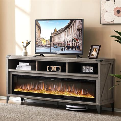 Amazon Amerlife Fireplace Tv Stand With Glass Electric