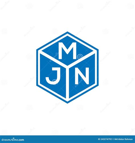 mjn letter logo design  black background mjn creative initials
