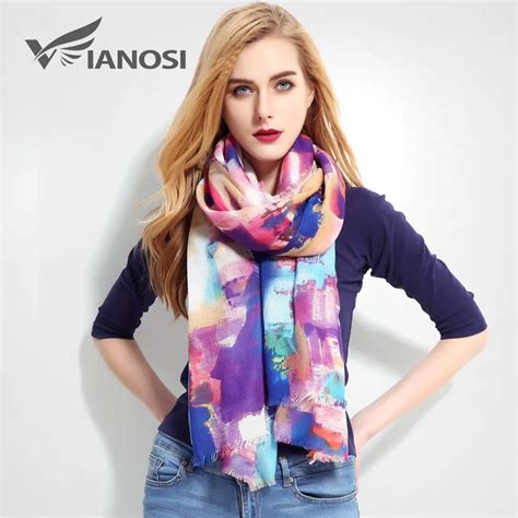 Vianosi Cotton Scarf Luxury Brand Shawl Large Size Foulard Femme