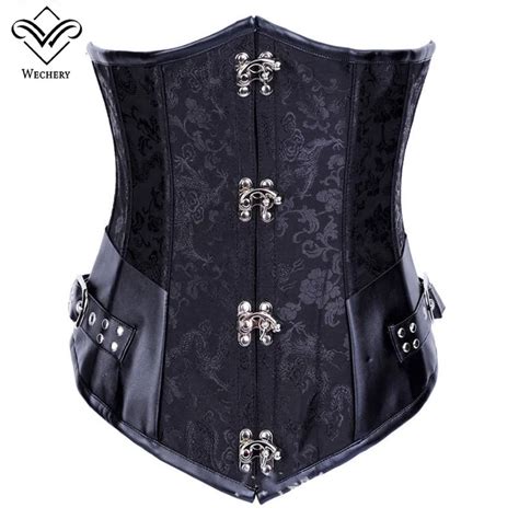 Wechery Steampunk Vintage Corset Sexy Gothic Punk Corsets Bustiers Plus