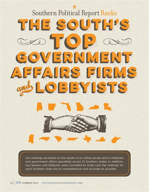 The Souths Top Governmental Affairs Firms And Lobbyists 2015