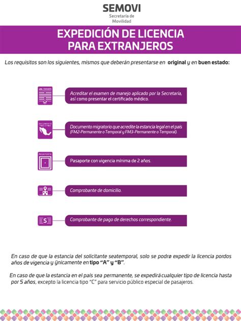 Expedicion De Licencia Para Extranjeros Pdf