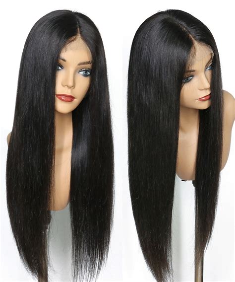 Dolago 150 Silky Straight Glueless Human Hair 13x6 Lace Front Wigs