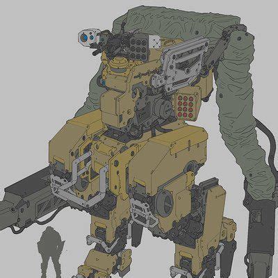 Artstation Lee Yeong Gyun Mech Walking Tank Robot Concept Art