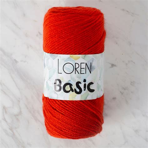 Loren Basic Hand Knitting Yarn Orange 237