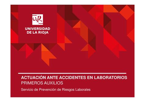 Primeros Auxilios Laboratorio Actuaci N Ante Accidentes En