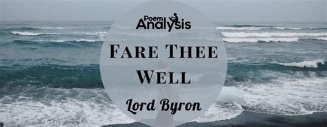 Fare Thee Well by Lord Byron - Poem Analysis