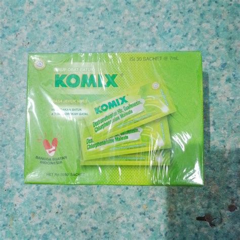 Jual Sirup Obat Batuk Komix Rasa Jeruk Nipis 1 Box 30 Sachet 7 Ml