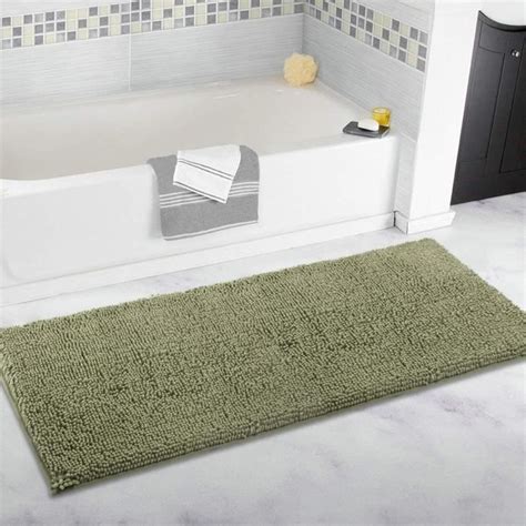 Tapis De Bain Chenille Antid Rapant En Microfibre Doux Absorbant L Eau