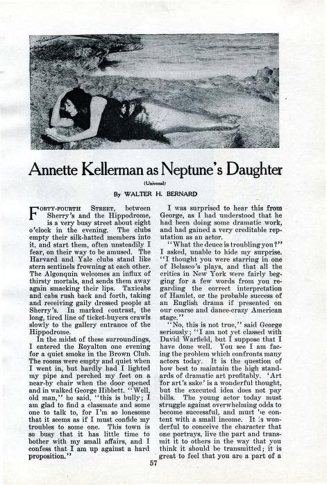 Annette Kellerman Neptune S Daughter Motion Picture Magazine 1914