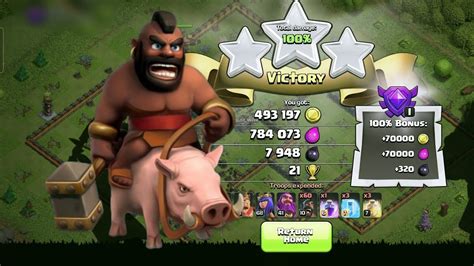 60 Hog Riders DESTROY Town Hall 12 In Clash Of Clans Games