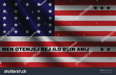 Bikini Atoll Flag Waving Background Patriotic Stock Vector Royalty