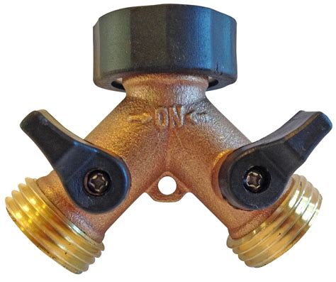 The Worlds Best 2 Way Garden Hose Y Connector With Shut Off Valves