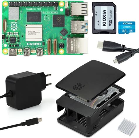 Geeekpi Raspberry Pi 4 8gb Starter Kit Mit 128gb Sd Karte Raspberry Pi 4 Gehäuse Mit Pwm Lüfter