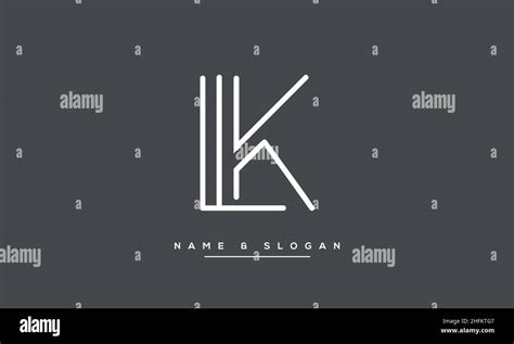 Modern Abstract Letter Lk Kl Logo Design Minimal Lk Kl Initial Based