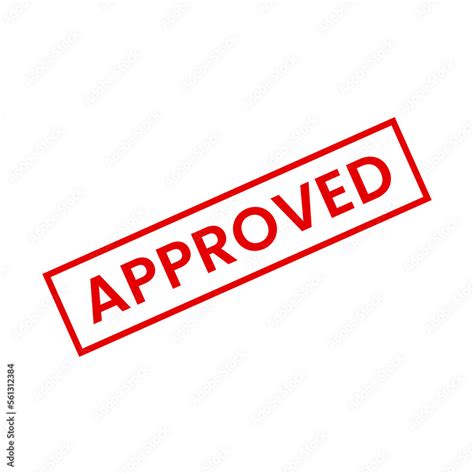 Approved Stamp Icon Red Design Stock Illustration Adobe Stock