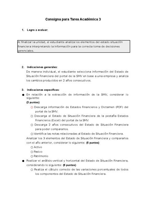 Consigna Tarea Academica Consigna Para Tarea Acad Mica Logro A