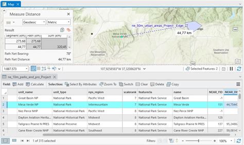 How To Calculate Distances Between Features In Arcgis Pro Geospatial