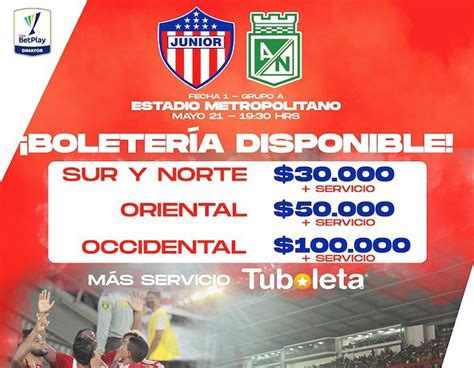 Boletería a la venta para Junior vs Nacional Diario Deportes El