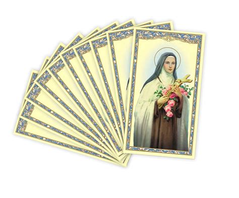 Buy St.Therese Holy Card- St. Thérèse of Lisieux Cardstock Card with ...