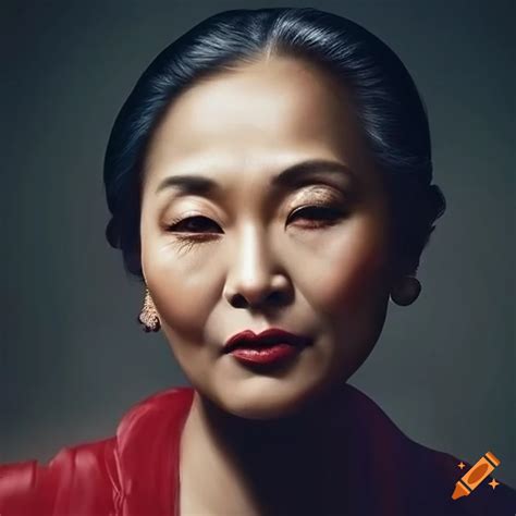 High Detailed Portrait Of An Asian Woman With Symmetrical Features In