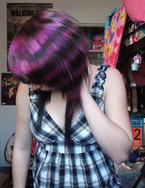 Purple Scene Hair Emo Scene Hair Hair Stripes Tiger Stripes Hair