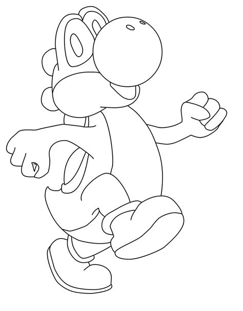 Super Mario Con Yoshi Para Colorear Imprimir E Dibujar Coloringonly